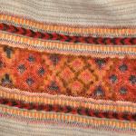 Écharpe en Laine de Yak, Motifs Ethniques et Franges Style Chaleureux et Confortable Accessoire Élégant 200x31 cm