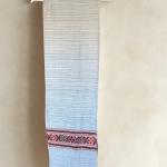 Écharpe en Laine de Yak, Motifs Ethniques et Franges Style Chaleureux et Confortable Accessoire Élégant 200x31 cm