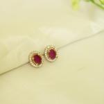 Boucle d'oreille en diamant américain de couleur or