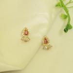 Boucle d'oreille en diamant américain de couleur or