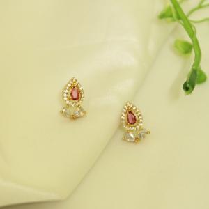 Boucle d'oreille en diamant américain de couleur or