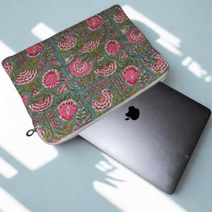 Pochette d'ordinateur 13 pouces design fleurs