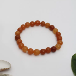 Bracelet En Cristal De Guérison En Cornaline Naturelle (8 Mm)