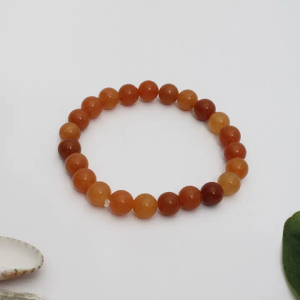 Bracelet En Cristal De Guérison En Cornaline Naturelle (8 Mm)