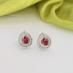 Boucle d'oreille en diamant américain de couleur or