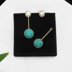 Boucles d’oreilles 2 en 1 perles & pierres
