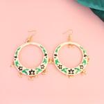Boucles d’oreilles  pendante peinte à la main