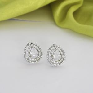Boucle d'oreille en diamant américain de couleur or