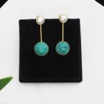 Boucles d’oreilles 2 en 1 perles & pierres