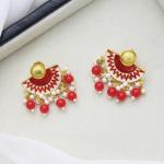 Boucles d’oreilles artisanales peintes à la main / Rouge