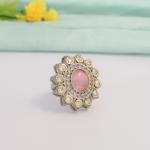 Bague en diamant américain de couleur rose