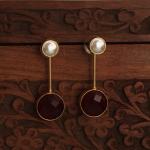 Boucles d’oreilles 2 en 1 perles & pierres