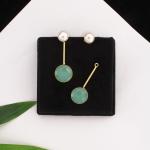 Boucles d’oreilles 2 en 1 perles & pierres