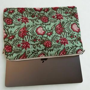 Pochette d'ordinateur 15 pouces design fleurs