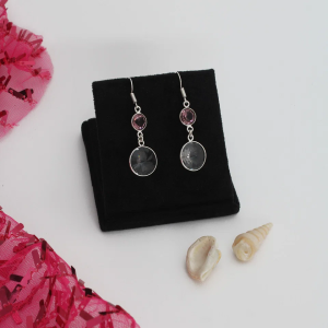 Boucles d’oreilles pendante diamant américain