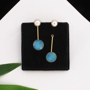 Boucles d’oreilles 2 en 1 perles & pierres