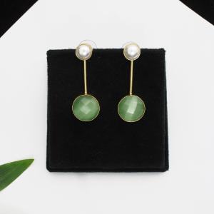 Boucles d’oreilles 2 en 1 perles & pierres
