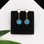 Boucles d’oreilles 2 en 1 perles & pierres