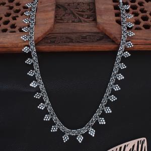 Collier Oxydé De Couleur Argent