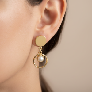 Boucles d’oreilles dorées modernes