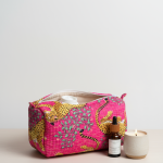 Lot de 3 trousses matelassées imprimé tropical