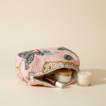 Lot de 3 trousses matelassées imprimé tropical