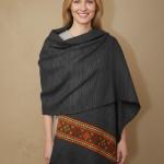 châle tissé à la main en laine de yak